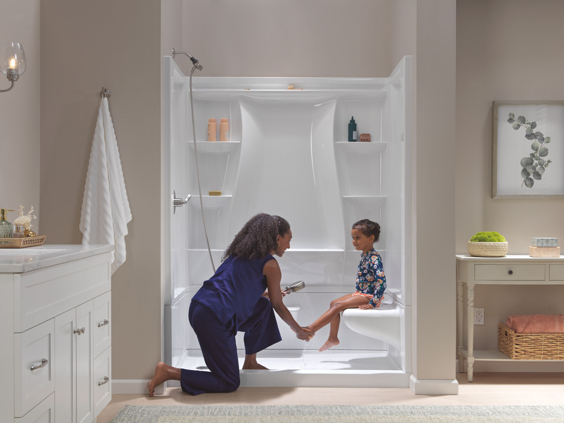 Procrylic Seated Shower Kit 60"x32" Left Drain, image 16