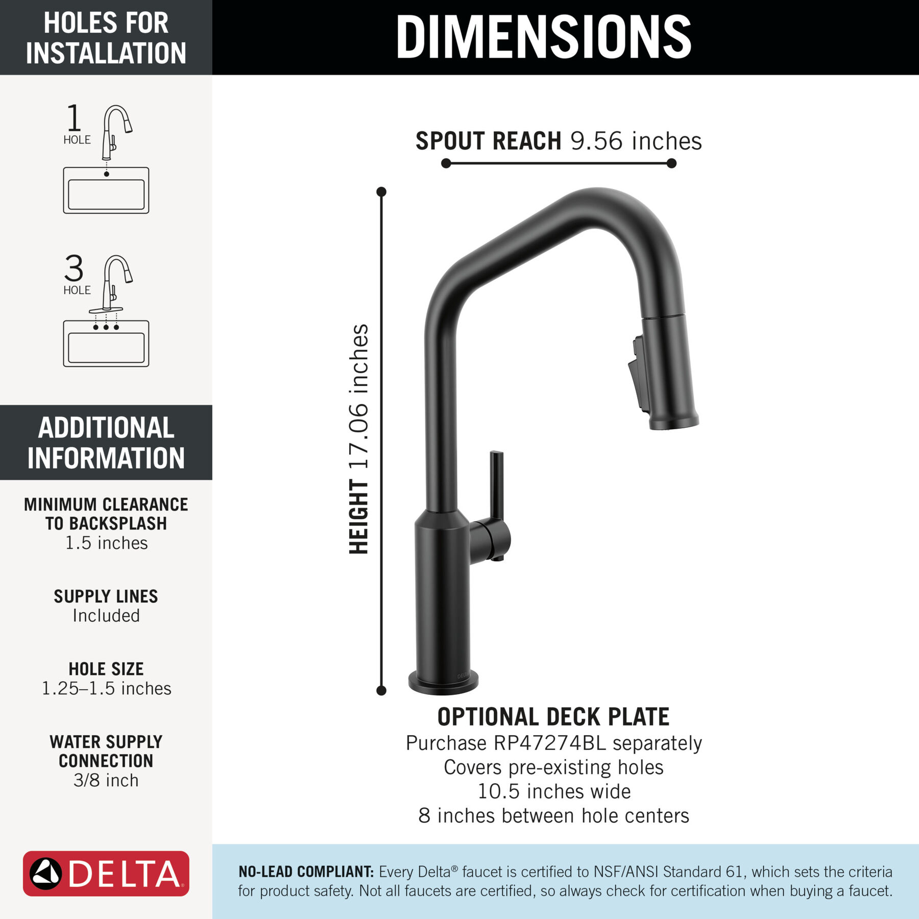 Single Handle Pull-Down Kitchen Faucet, image 1
