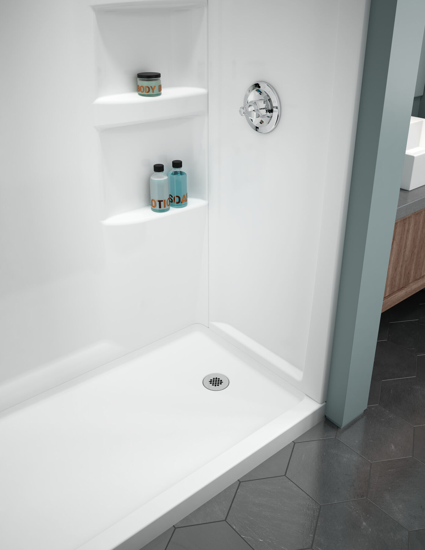 ProCrylic 60 in. x 32 in. Shower Surround, image 7