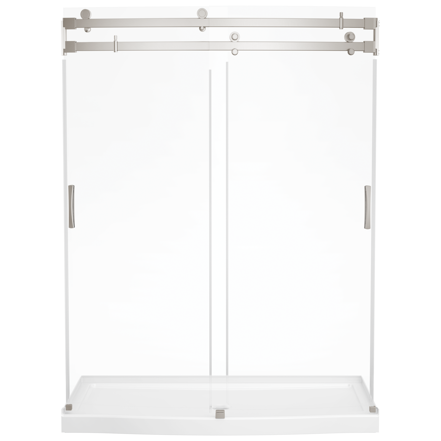 60x32 Alcove Shower Base with Door Bundle - Center Drain Curve