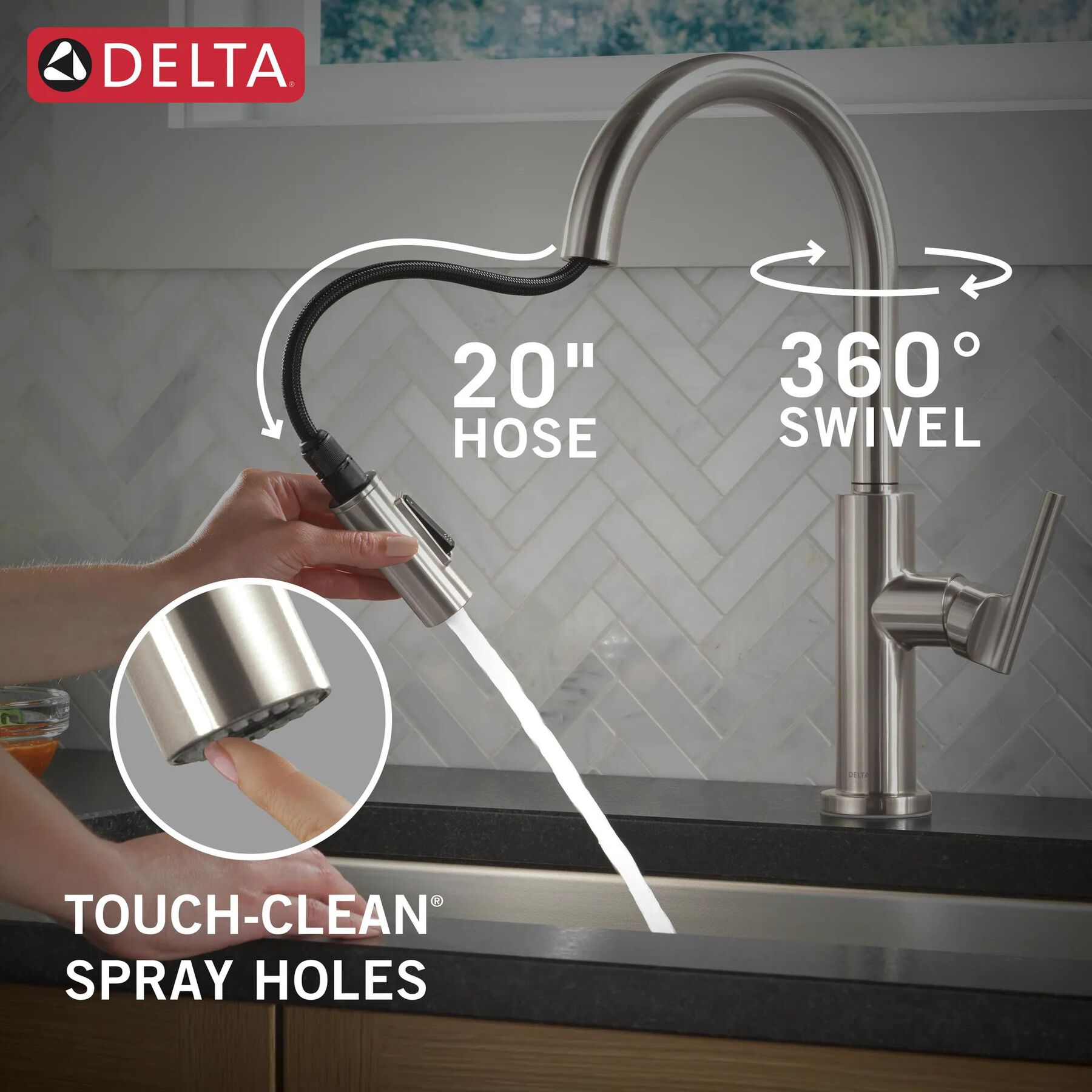 Single Handle Pull-Down Kitchen Faucet