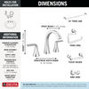 Widespread Lavatory Faucet with 14 Series Tub Shower Trim and Bathroom Accessories Bundle