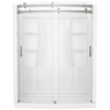60 x 32" Curved Alcove Shower Base with Center Drain