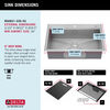 33” Workstation Kitchen Sink Drop-In Top Mount 16 Gauge Stainless Steel Single Bowl with WorkFlow™ Ledge and Accessories