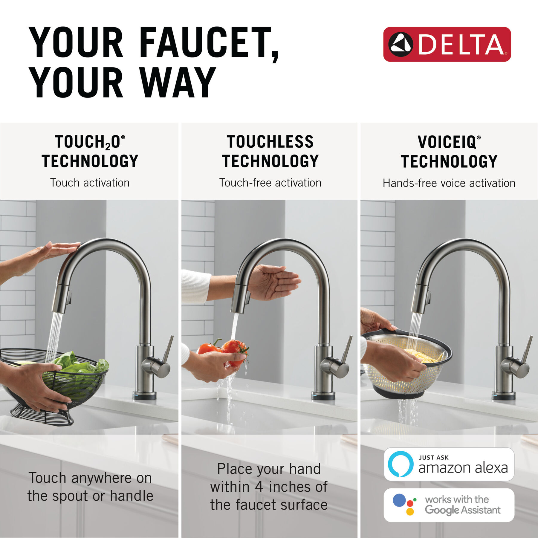 VoiceIQ® Kitchen Faucet with Touch<sub>2</sub>O® Technology with Touchless Technology, image 11