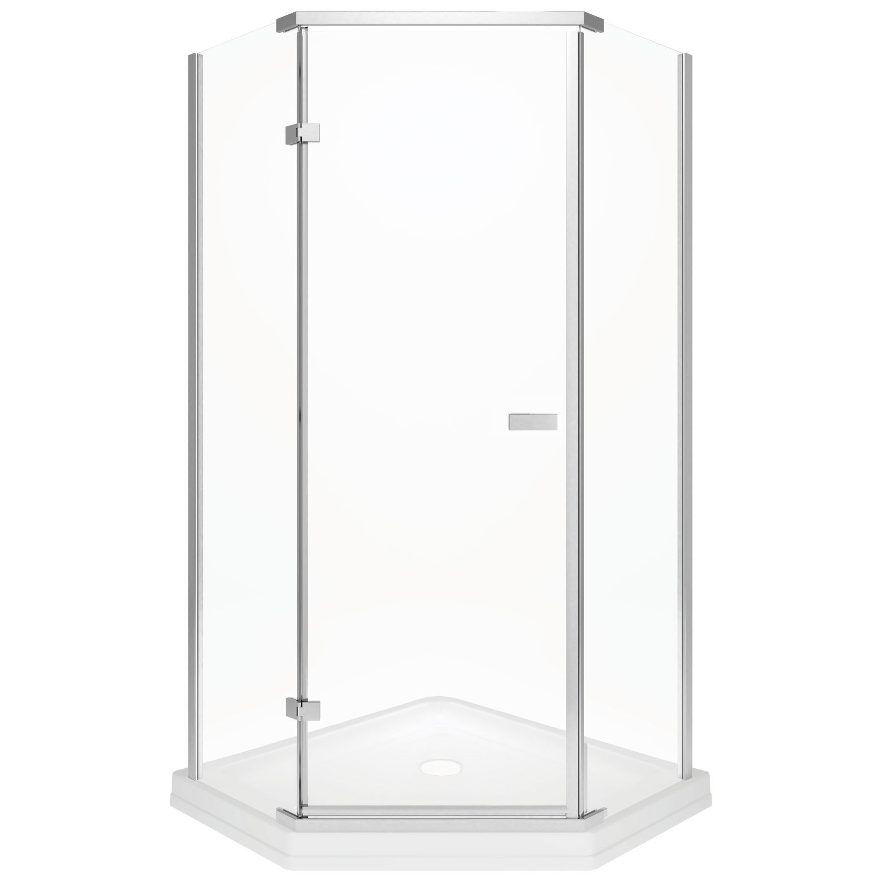 38" Frameless Neo Angle Shower Enclosure, image 2