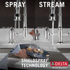 Two Handle Pull-Down Bridge Kitchen Faucet