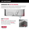27” Workstation Kitchen Sink Undermount Stainless Steel Single Bowl with WorkFlow™ Ledge and Accessories