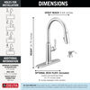 Single Handle Kitchen Pull-Down Faucet w/ Soap Dispenser