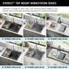 30” Granite Composite Workstation Kitchen Sink Drop-In Top Mount Single Bowl with WorkFlow™ Ledge and Accessories in Black