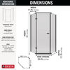 38" Frameless Neo Angle Shower Enclosure