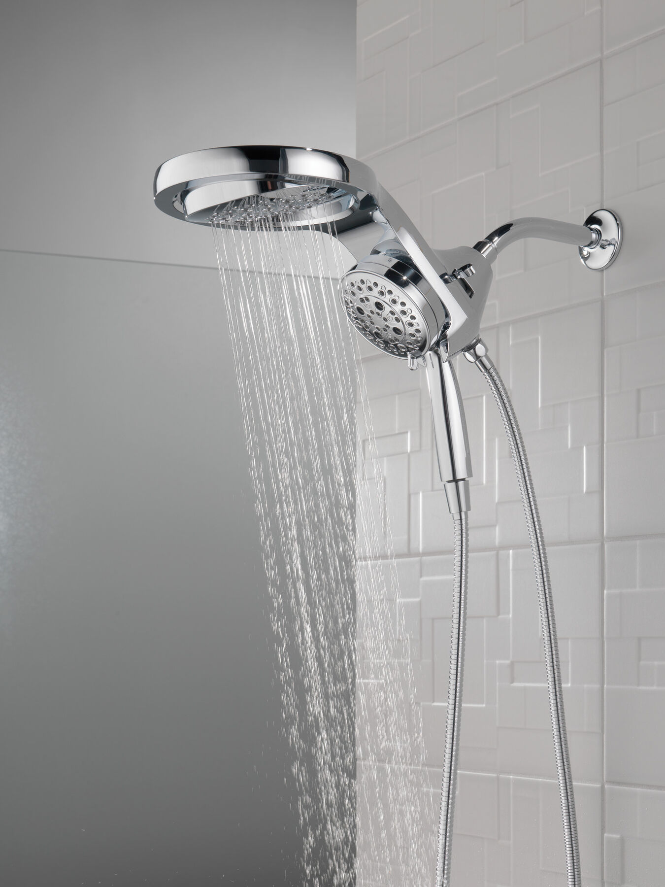 HydroRain® H<sub>2</sub>Okinetic® 5-Setting Two-in-One Shower Head, image 12