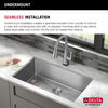 32” Undermount Stainless Steel Single Bowl Kitchen Sink with Accessories