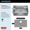 26” Undermount Stainless Steel Single Bowl Kitchen Sink with Accessories