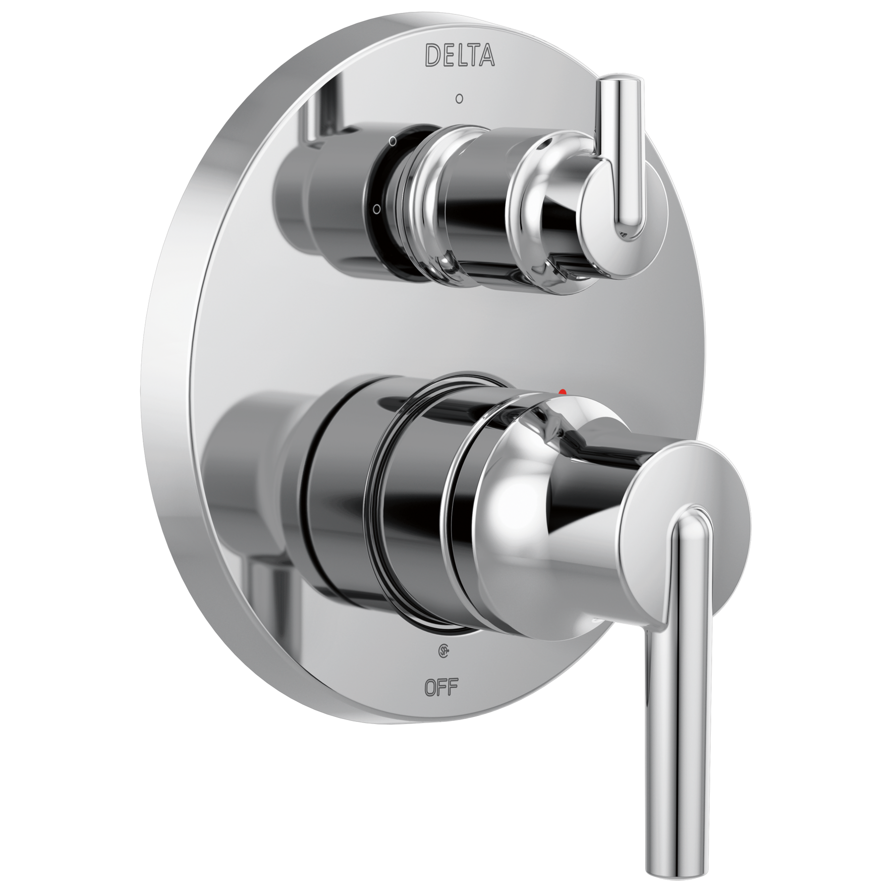 Contemporary Two Handle Monitor® 14 Series Valve Trim with 3-Setting Integrated Diverter