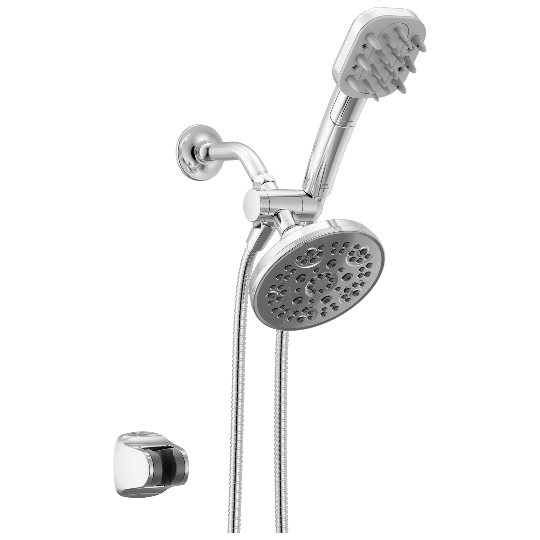 Detangling Hand Shower with 5- Setting Showerhead Bundle