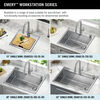 33” Stainless Steel Workstation Kitchen Sink Drop-In Undermount Single Bowl with WorkFlow™ Ledge and Accessories