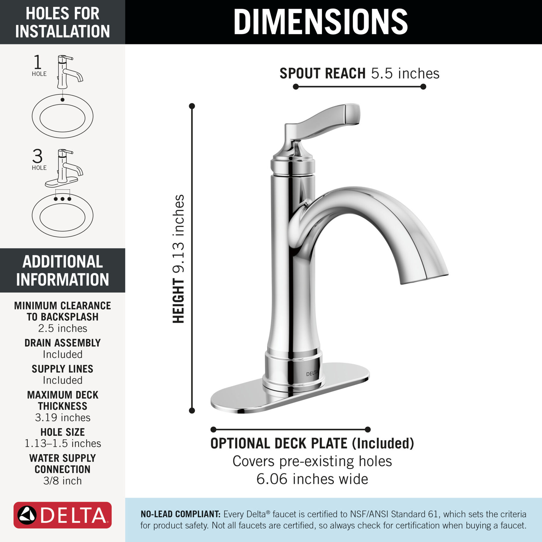 Single Handle Bathroom Faucet