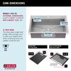 33&rdquo; Workstation Kitchen Sink Drop-In Top Mount 16 Gauge Stainless Steel Single Bowl with WorkFlow&trade; Ledge and Accessories