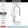 Touch2O&reg; Technology Kitchen Faucet with Touchless Technology