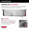 33” Workstation Kitchen Sink Drop-In Top Mount Stainless Steel Single Bowl with WorkFlow™ Ledge and Accessories