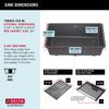 32&rdquo; Granite Composite Workstation Kitchen Sink Undermount Single Bowl with WorkFlow&trade; Ledge and Accessories