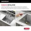 23&rdquo; Workstation Undermount&nbsp;Single Bowl&nbsp;16 Gauge Stainless Steel&nbsp;Kitchen Sink&nbsp;with&nbsp;WorkFlow&trade; Ledge and Accessories