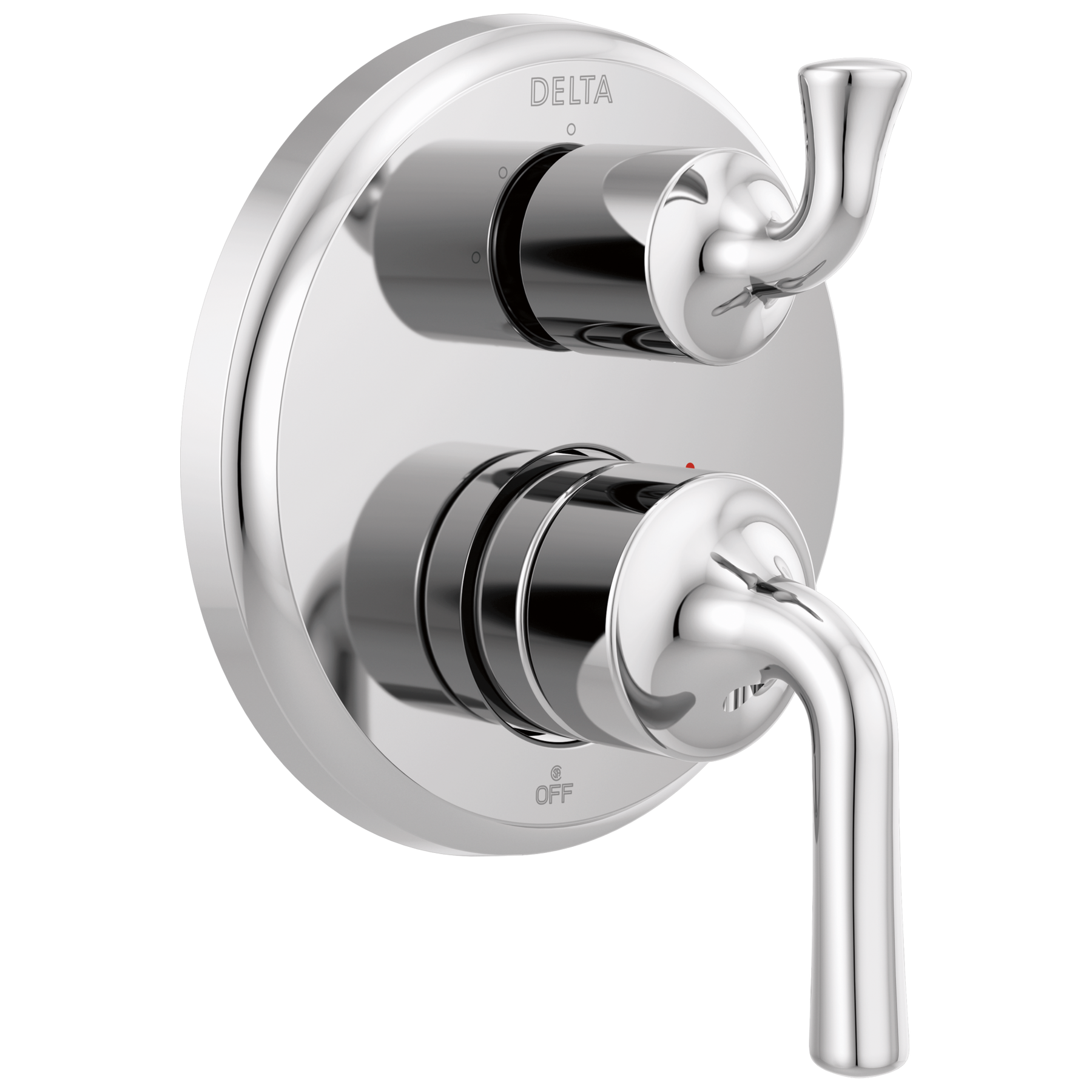Two-Handle Monitor® 14 Series Valve Trim with 3-Setting Integrated Diverter