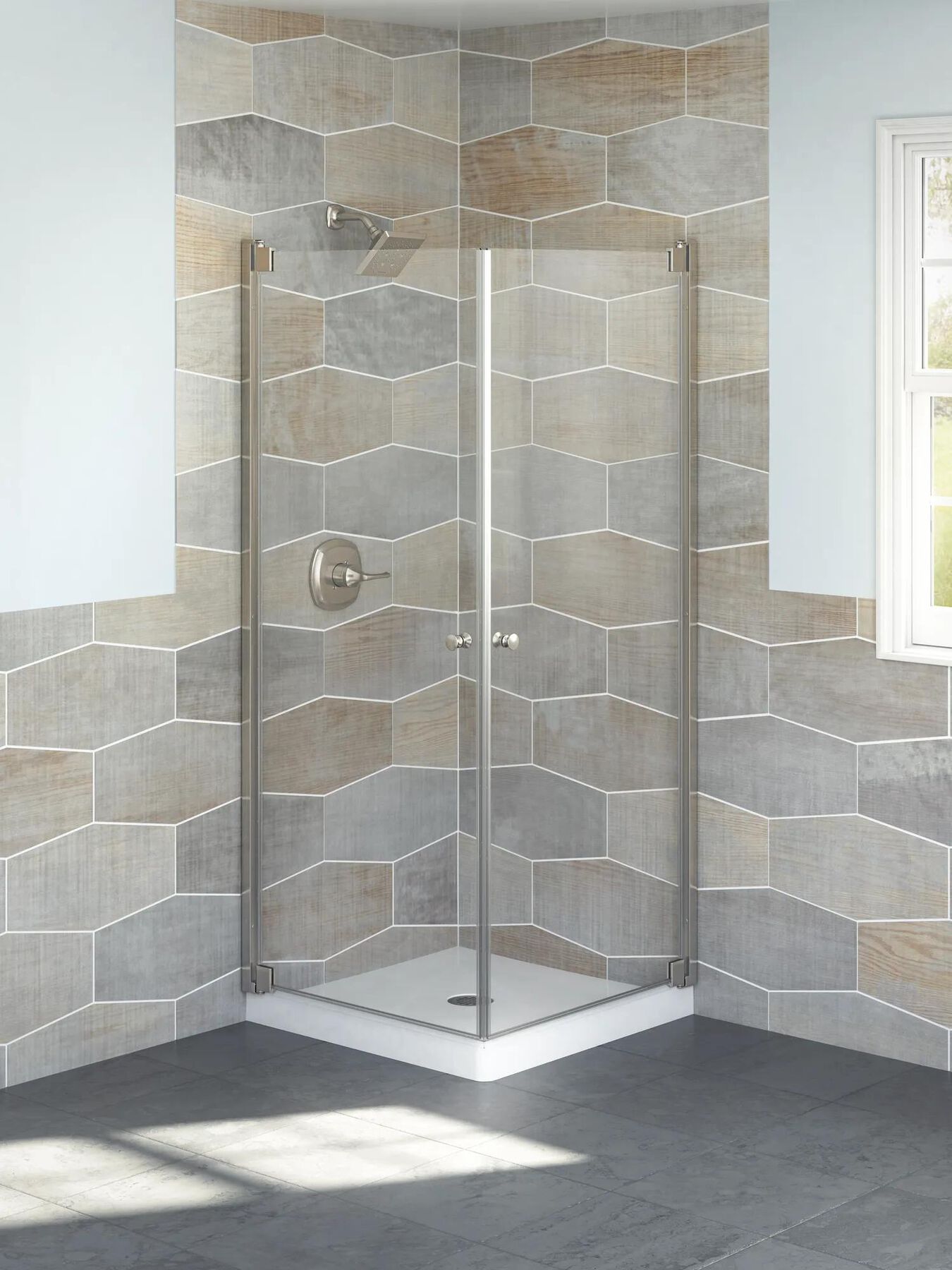 32&rdquo; x 32&rdquo; Corner Shower Base