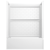 60x32 Alcove Bathtub with Tile Wall Bundle - Left Drain