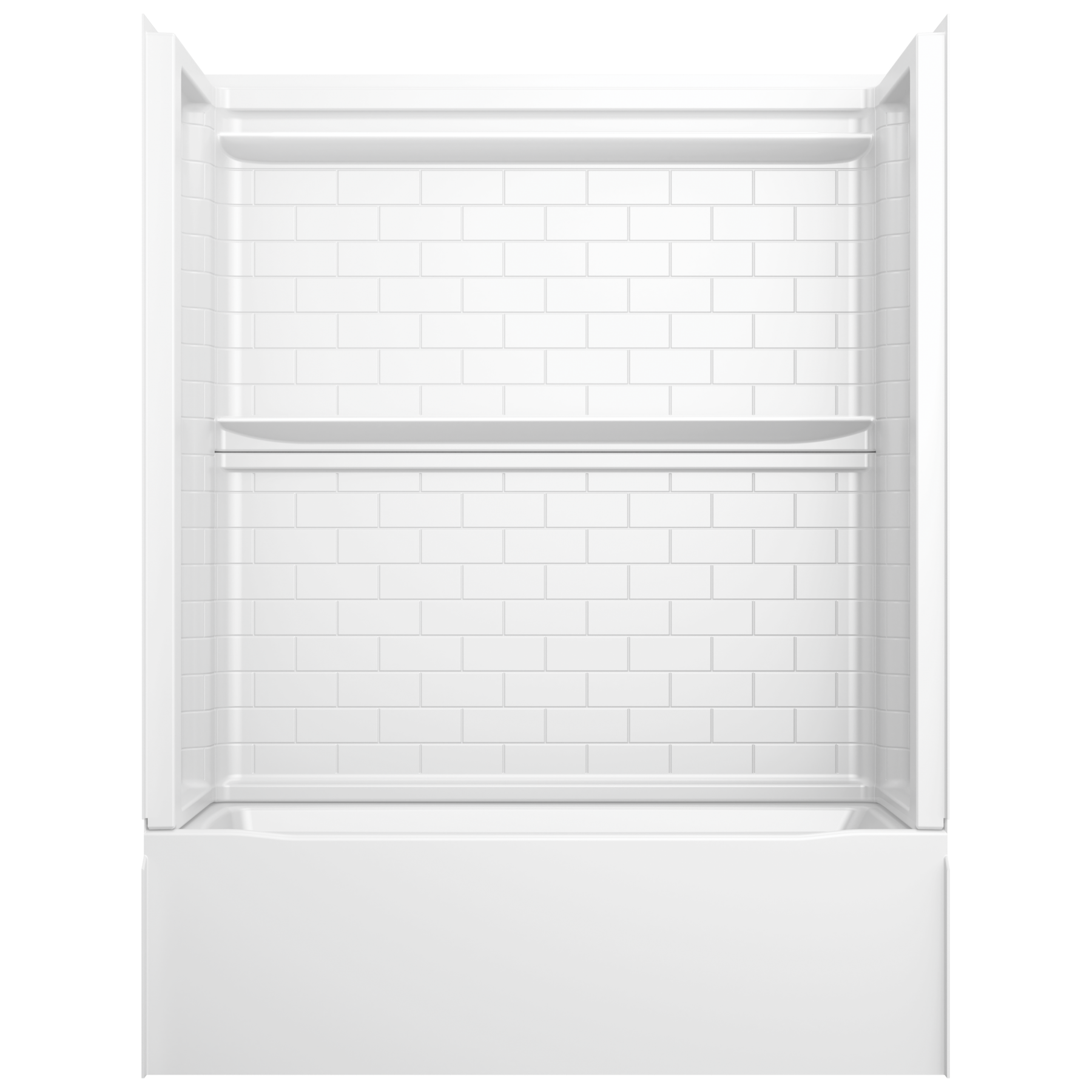 60x32 Alcove Bathtub with Tile Wall Bundle - Left Drain