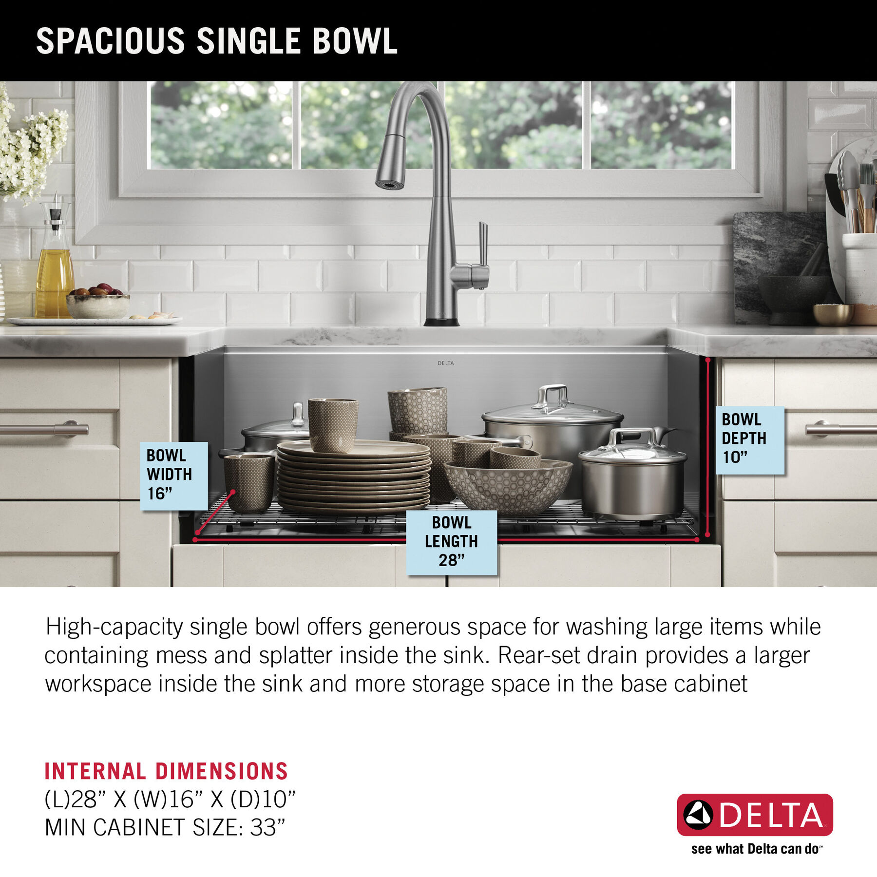 30” Workstation Undermount Single Bowl 16 Gauge Stainless Steel Farmhouse Apron Front Kitchen Sink with WorkFlow™ Ledge and Accessories, image 4