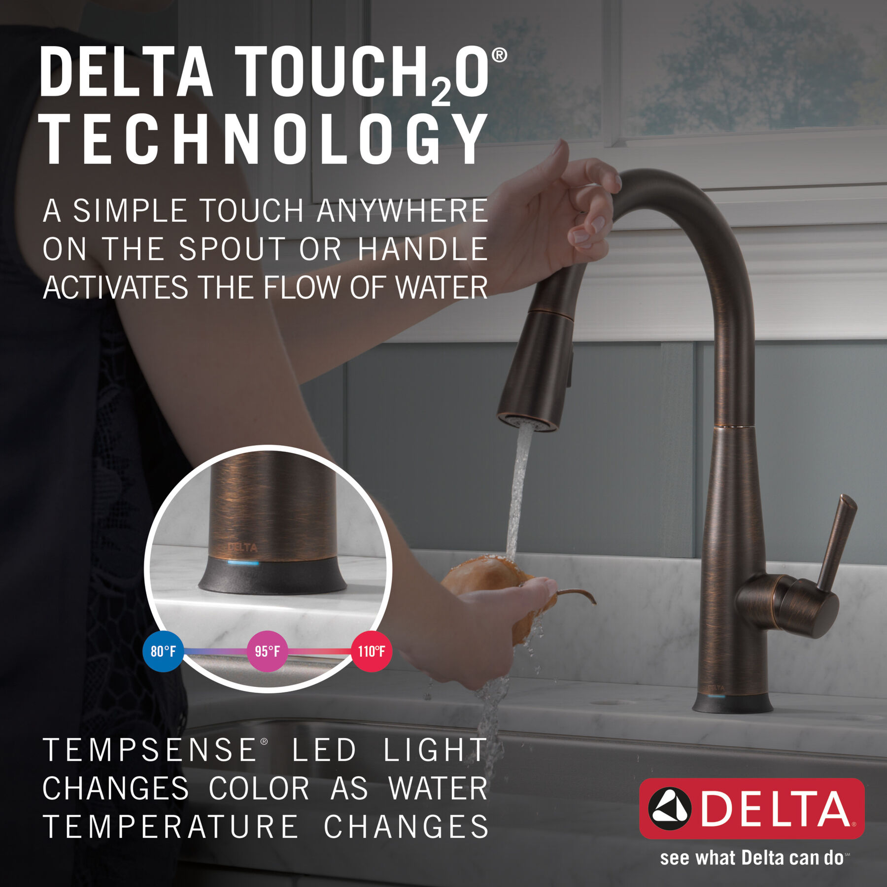 VoiceIQ® Single Handle Pull-Down Faucet with Touch<sub>2</sub>O® Technology, image 10