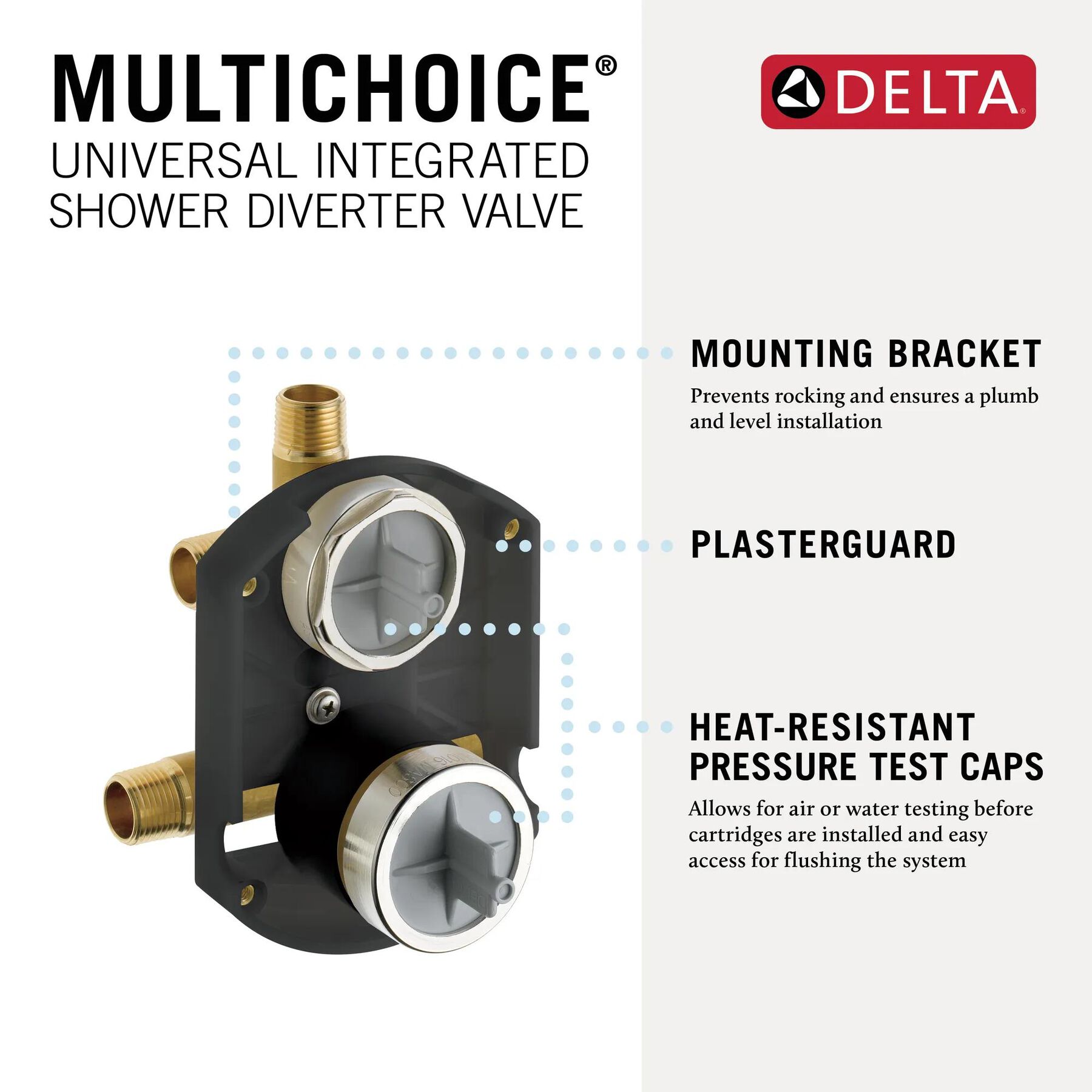 MultiChoice&reg; Universal Integrated Shower Diverter Rough Universal Inlets / Outlets