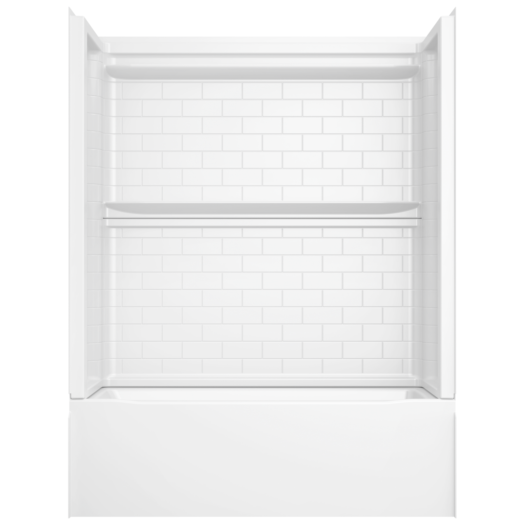 60x32 Alcove Bathtub with Tile Wall Bundle - Right Drain