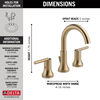 Two Handle Widespread Bathroom Faucet (Recertified)