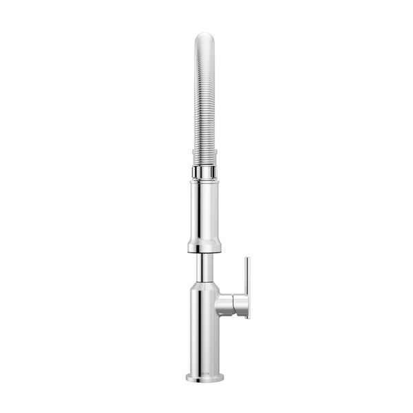 Single Handle Pull-Down Kitchen Faucet With Spring Spout