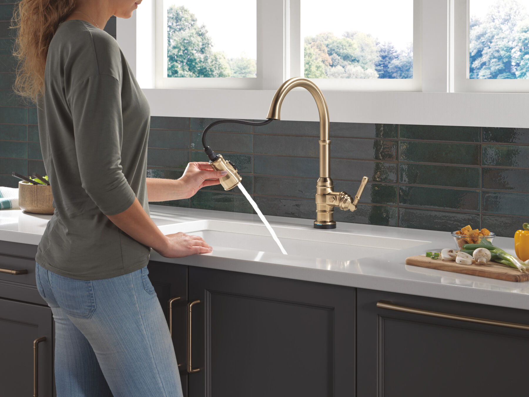 Touch<sub>2</sub>O® Technology Kitchen Faucet with Touchless Technology, image 2