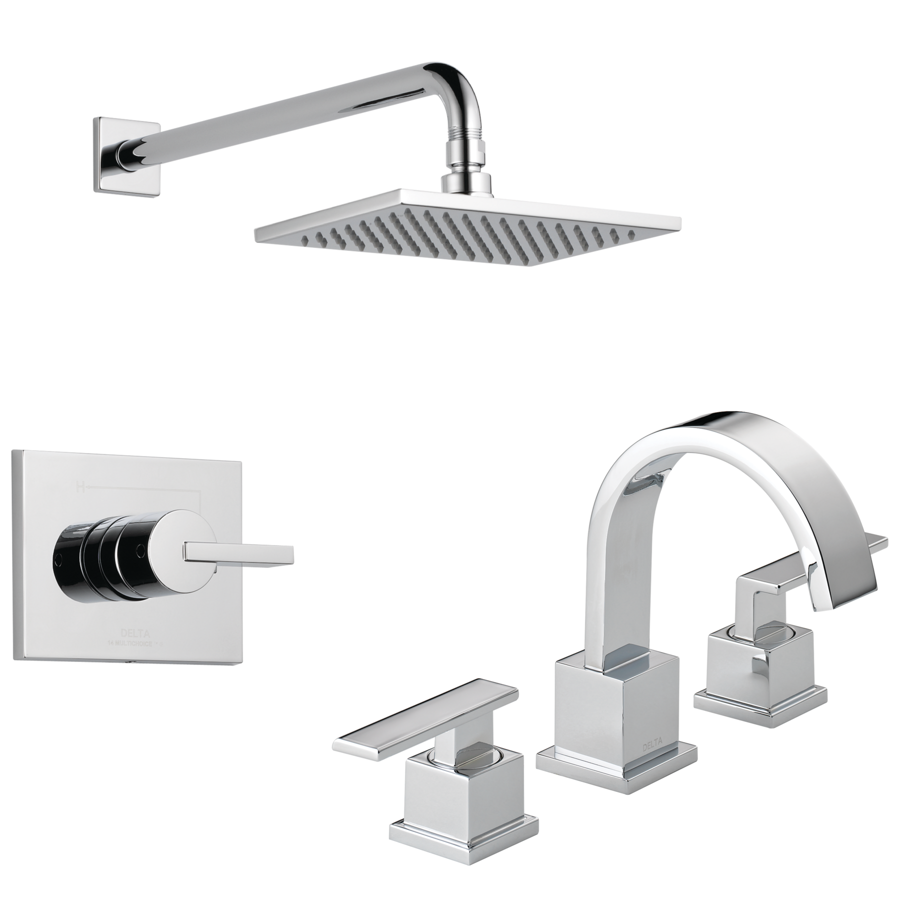 Widespread Lavatory Faucet with Shower Trim Bundle - 14 Series