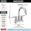 Two Handle Centerset Pull-Down Bathroom Faucet
