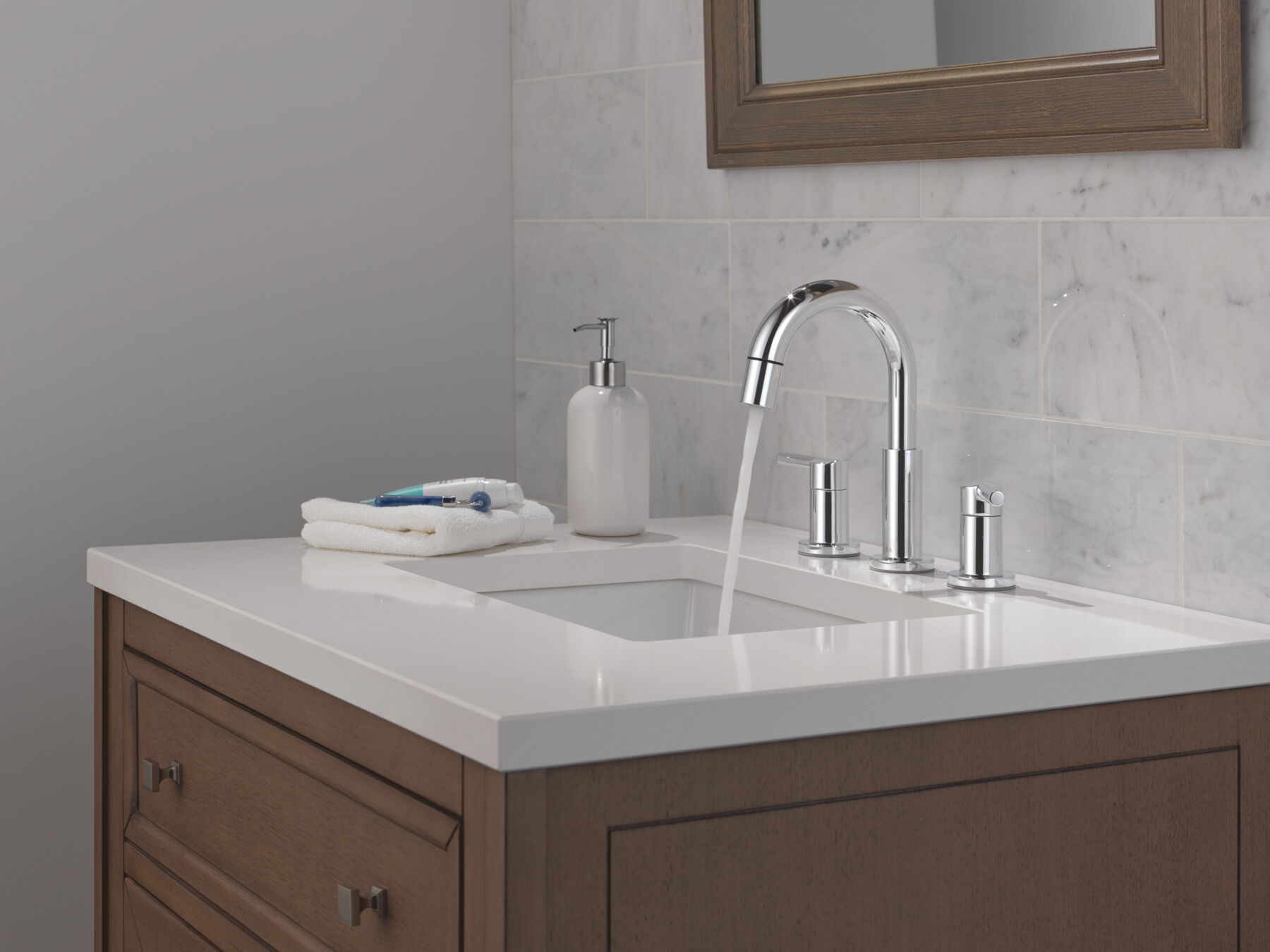 Two Handle Widespread Pull-Down Bathroom Faucet, image 9