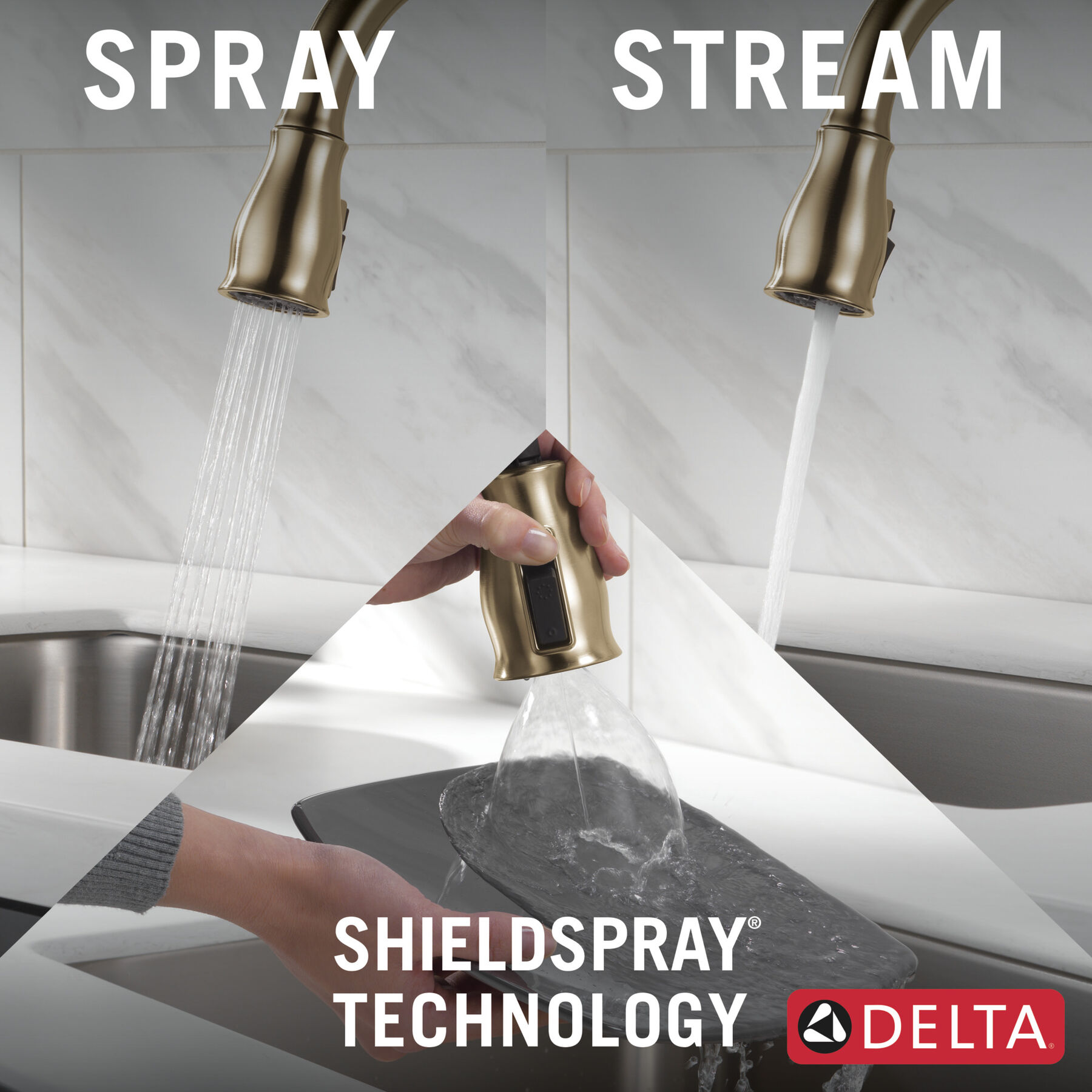 Single Handle Pull-Down Kitchen Faucet with ShieldSpray® Technology, image 9