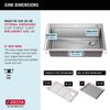 33&rdquo; Stainless Steel Workstation Kitchen Sink Drop-In Undermount Single Bowl with WorkFlow&trade; Ledge and Accessories