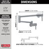 Contemporary Wall Mount Pot Filler (Recertified)