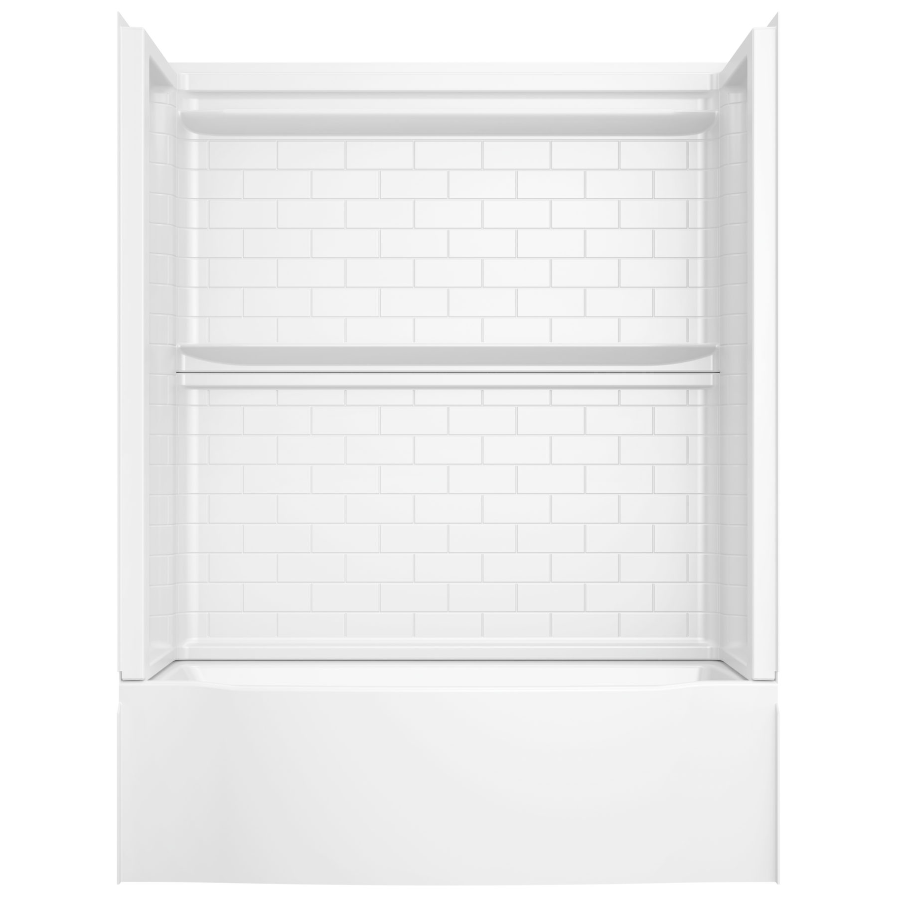 60x32 Alcove Bathtub with Tile Wall Bundle - Right Drain Curve