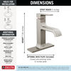 Single Handle Bathroom Faucet Curved Spo (Recertified)