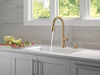 Single Handle Kitchen Pull-Down Faucet w/ Soap Dispenser