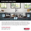 45” Workstation Undermount Single Bowl 16 Gauge Stainless Steel Kitchen Sink with 2-Tier WorkFlow™ Ledge and Accessories