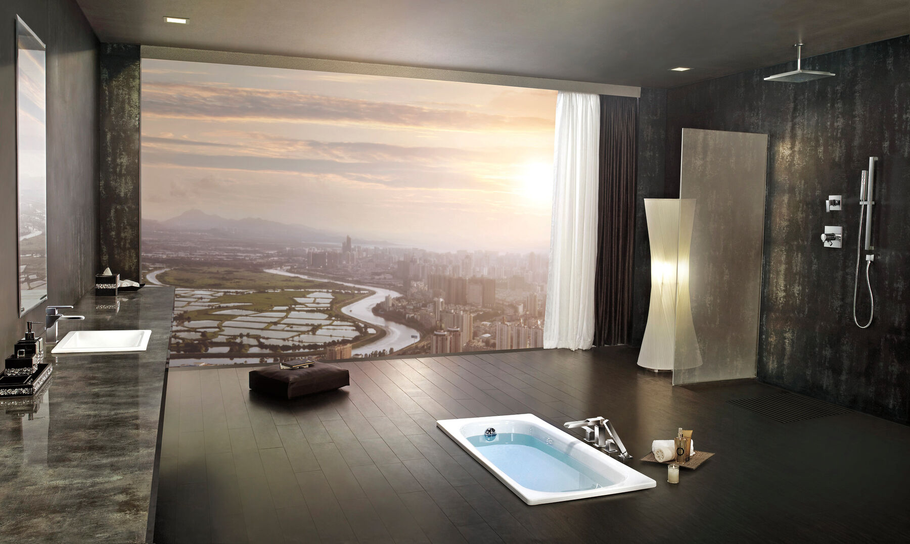 Channel Roman Tub With Hand Shower Trim, image 4