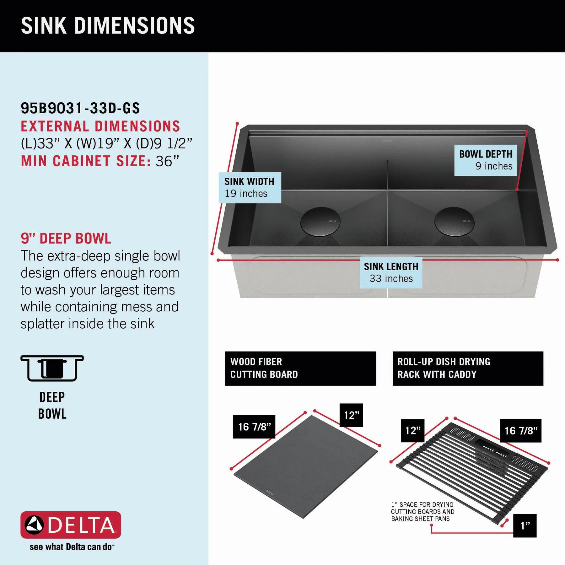 33&rdquo; Undermount 16 Gauge Workstation Kitchen Sink Double Bowl with WorkFlow&trade; Ledge and Accessories